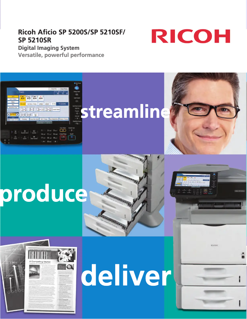 Page 1 de la notice Manuel utilisateur Ricoh SP 5210SF