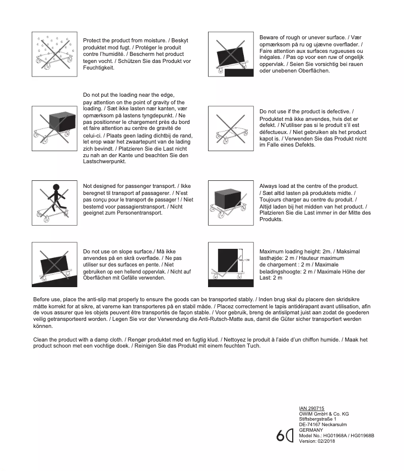 Page 1 de la notice Manuel utilisateur Powerfix HG04148B