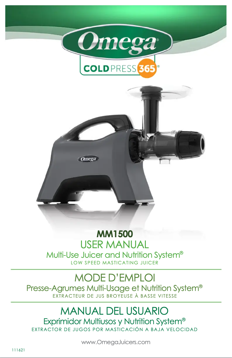 Page n°1 - Manuel utilisateur Omega MM1500