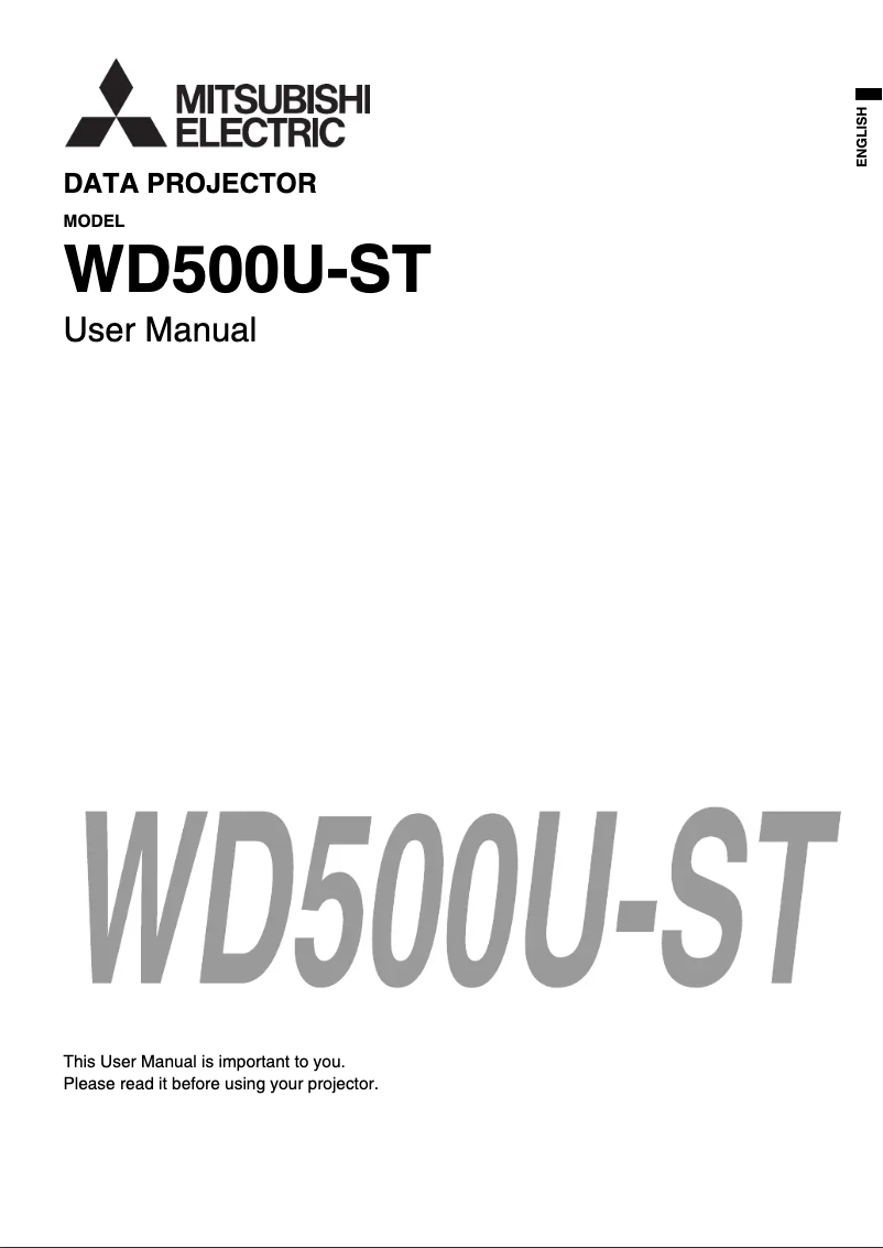 Image de la première page du manuel de l'appareil WD500U-ST