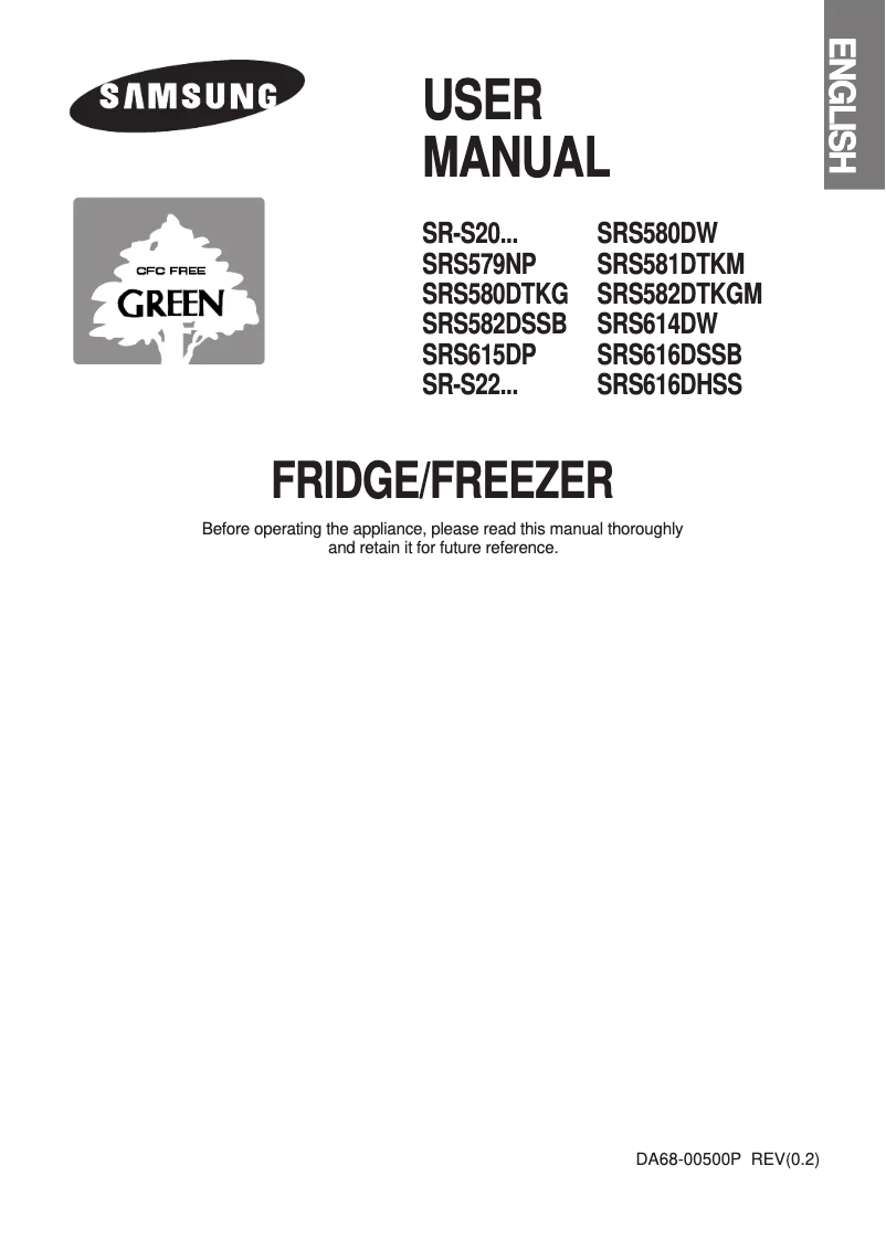 Page 1 de la notice Manuel utilisateur Samsung SR-S20FTCS