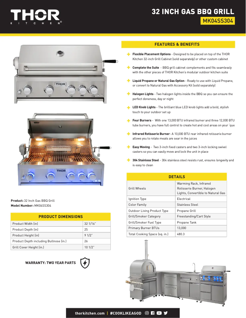 Page 1 de la notice Manuel utilisateur Thor MK04SS304
