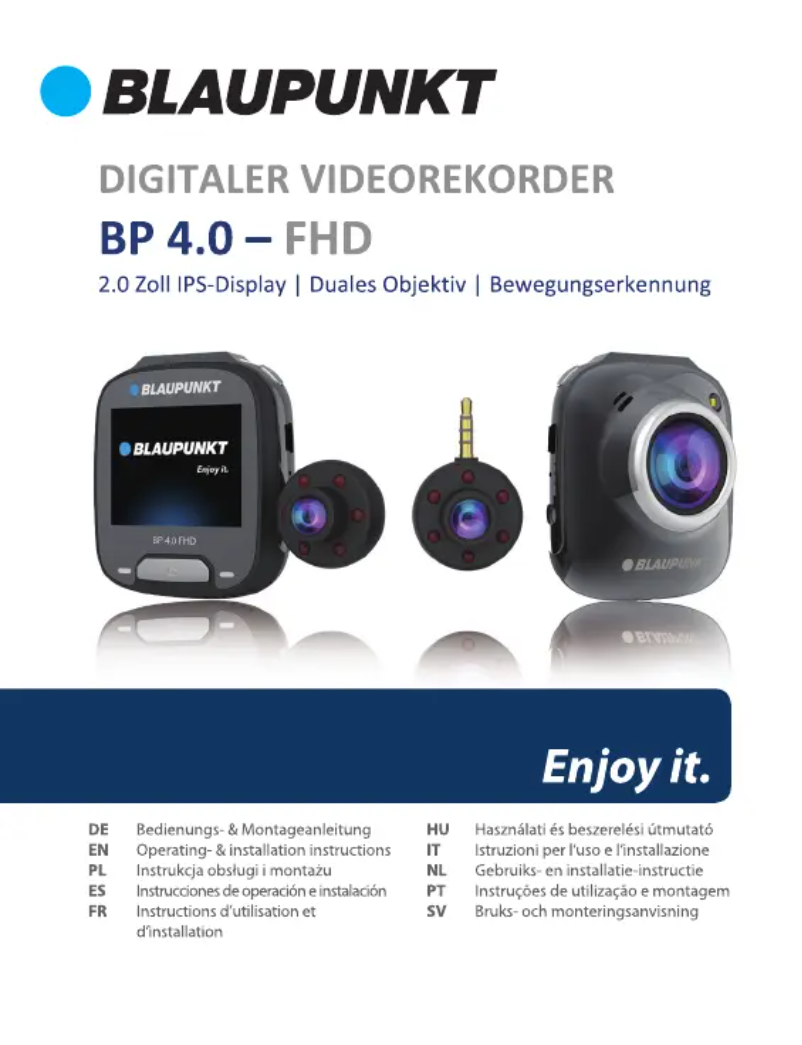 Image de la première page du manuel de l'appareil BP 4.0 FHD