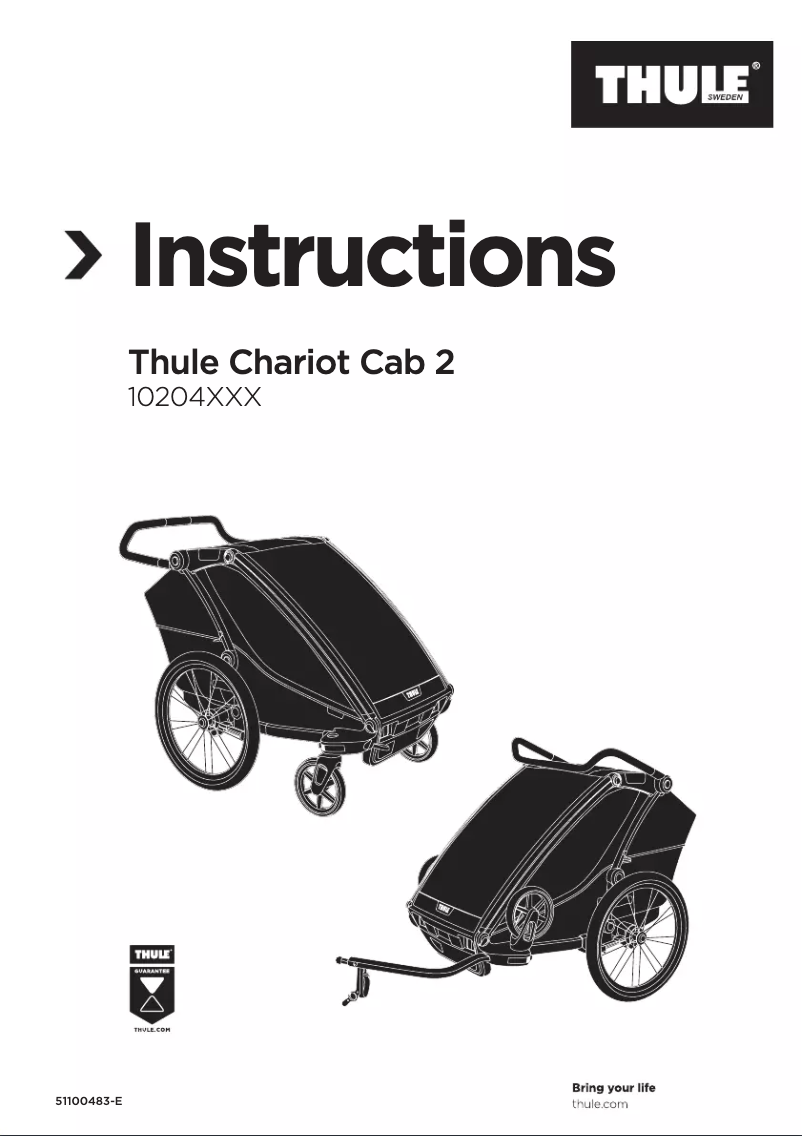 Page 1 de la notice Manuel utilisateur Thule Chariot CAB 2
