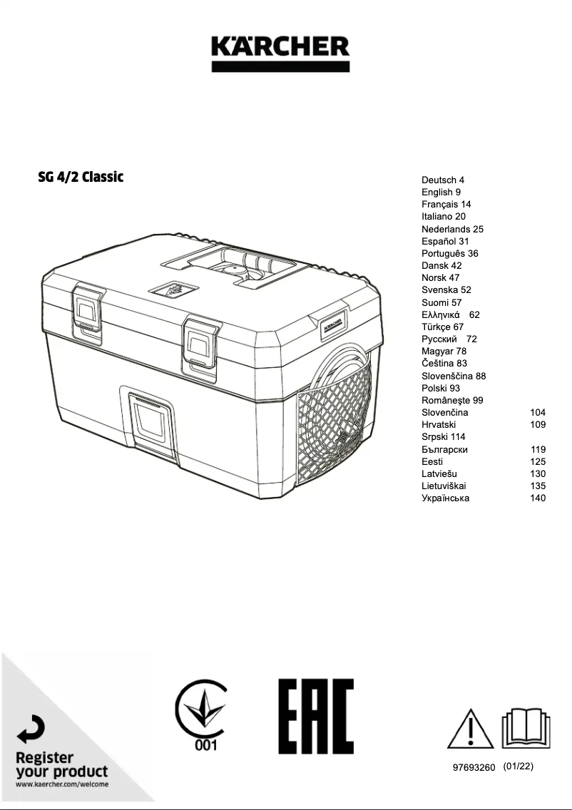Image de la première page du manuel de l'appareil SG 4/2 Classic
