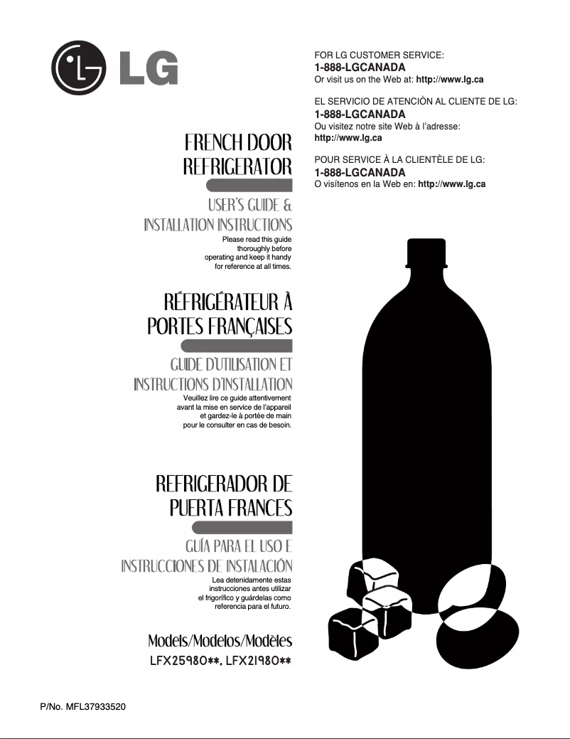 Image de la première page du manuel de l'appareil LFX21980ST