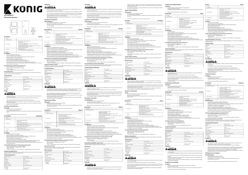 Page 1 de la notice Manuel utilisateur Konig SAS-ASMS310