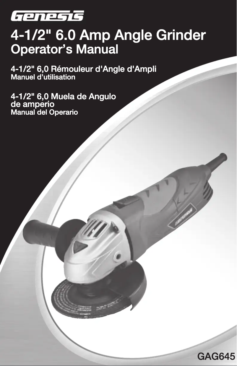 Page 1 de la notice Manuel utilisateur Genesis GAG645