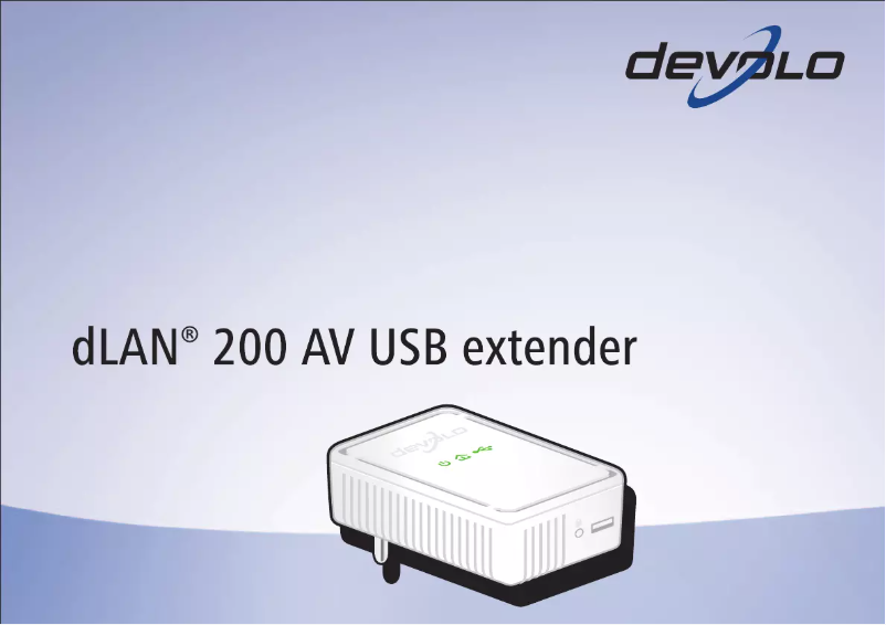 Image de la première page du manuel de l'appareil dLAN 200 AV Kit