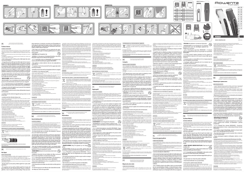 Page 1 de la notice Manuel utilisateur Rowenta TN1400F0