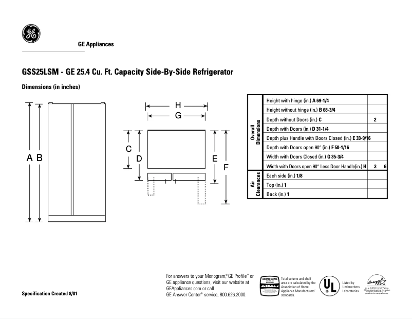 Image de la première page du manuel de l'appareil GSS25LSMBS