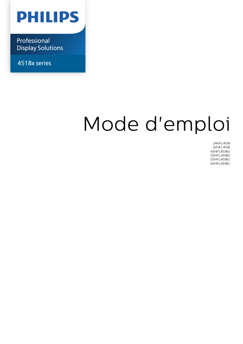 Página 1 del manual Manual de usuario Philips 24HFL4518