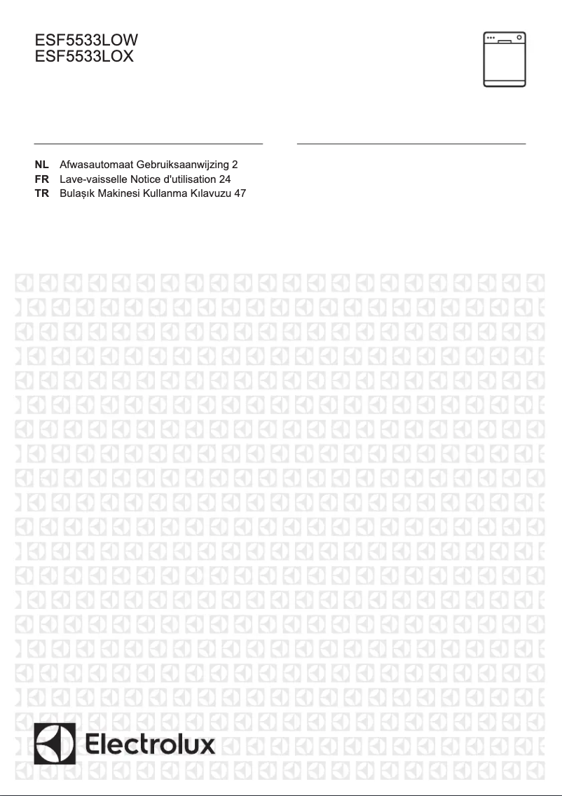 Page 1 de la notice Manuel utilisateur Electrolux ESF5533LOX