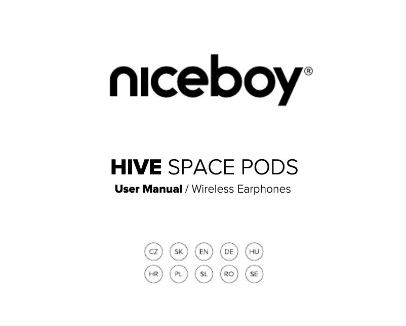 Page 1 de la notice Manuel utilisateur Niceboy HIVE Space Pods