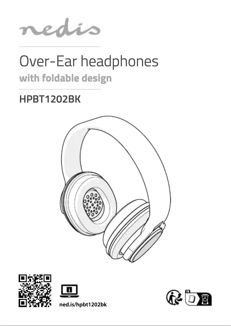 Page 1 de la notice Manuel utilisateur Nedis HPBT1202BK