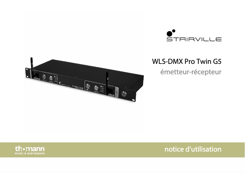 Page 1 de la notice Manuel utilisateur Stairville WLS-DMX Pro Twin G5