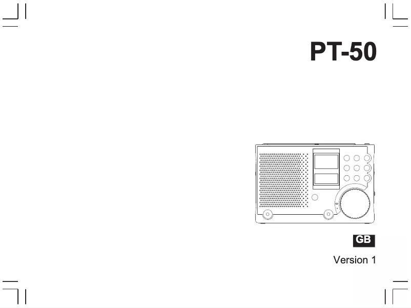 Image de la première page du manuel de l'appareil PT-50