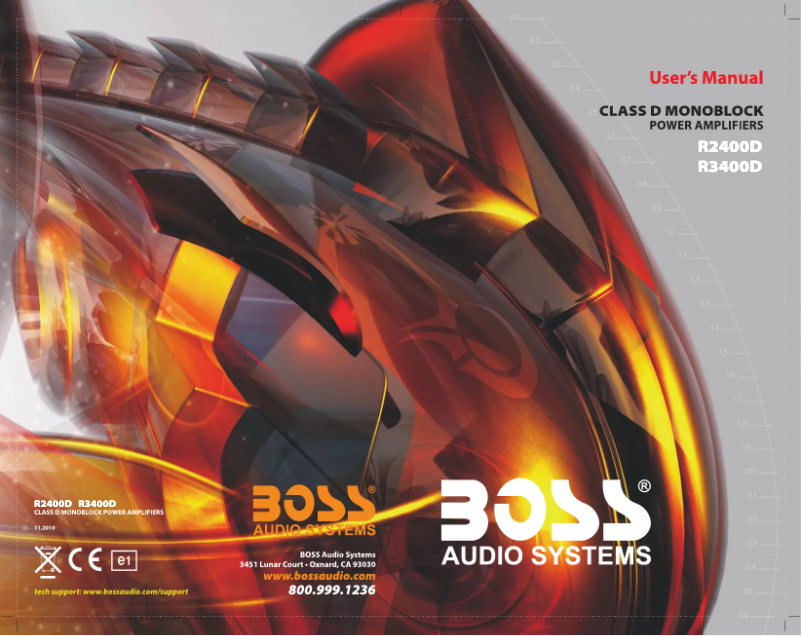Page n°1 - Manuel utilisateur Boss Riot R3400D