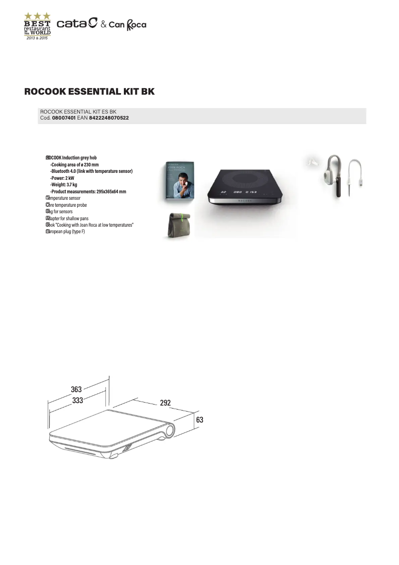 First page image of the manual for ROCOOK ESSENTIAL KIT