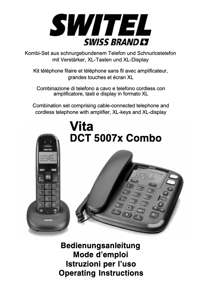 Imagen de la primera página del manual del dispositivo DCT50073 Combo