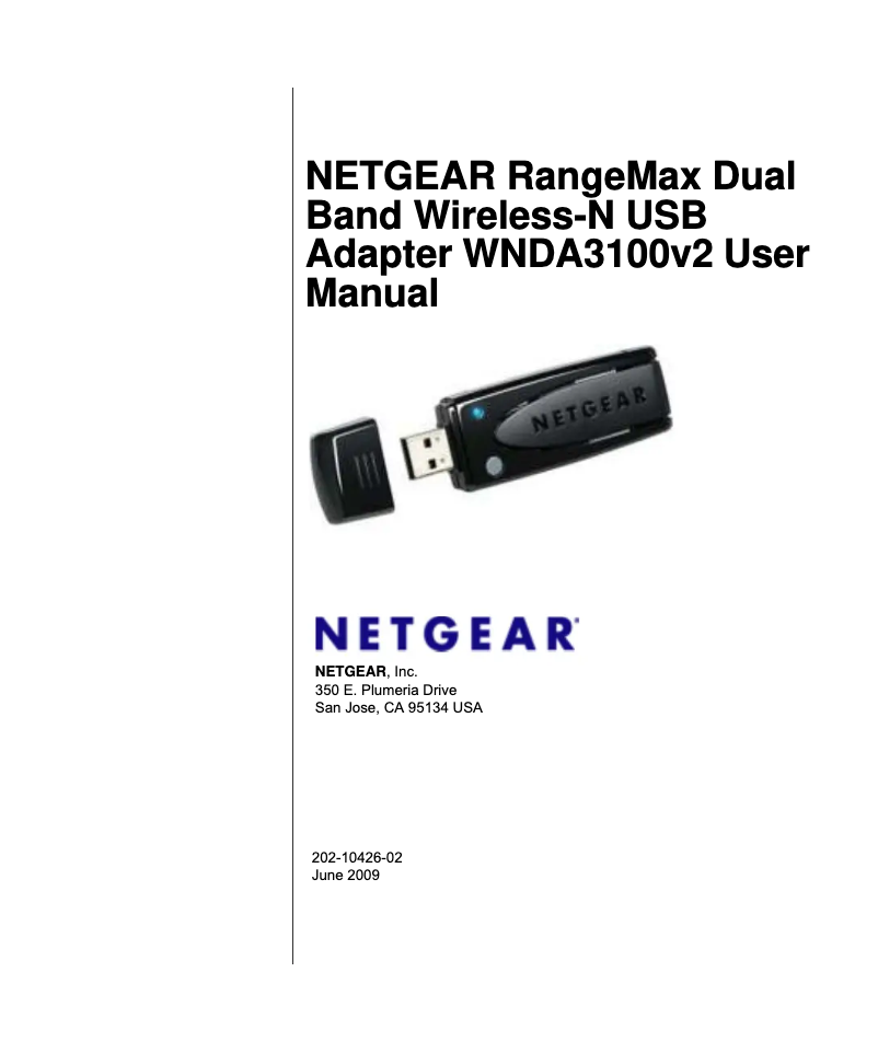 Page n°1 - Manuel utilisateur Netgear WNDA3100