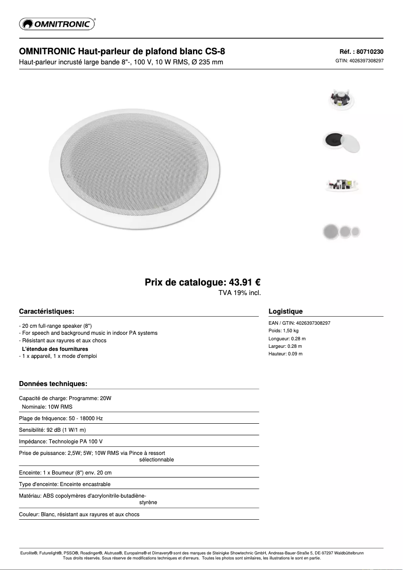 Image de la première page du manuel de l'appareil CS-8
