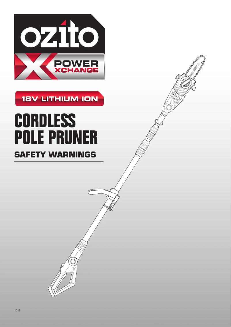 Page n°1 - Manuel utilisateur Ozito PXCPPS-018U