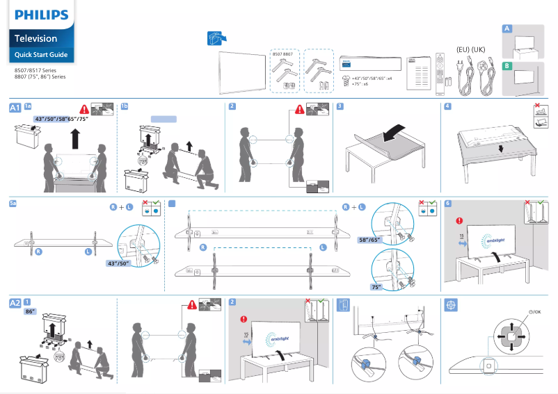 Image de la première page du manuel de l'appareil 58PUS8517