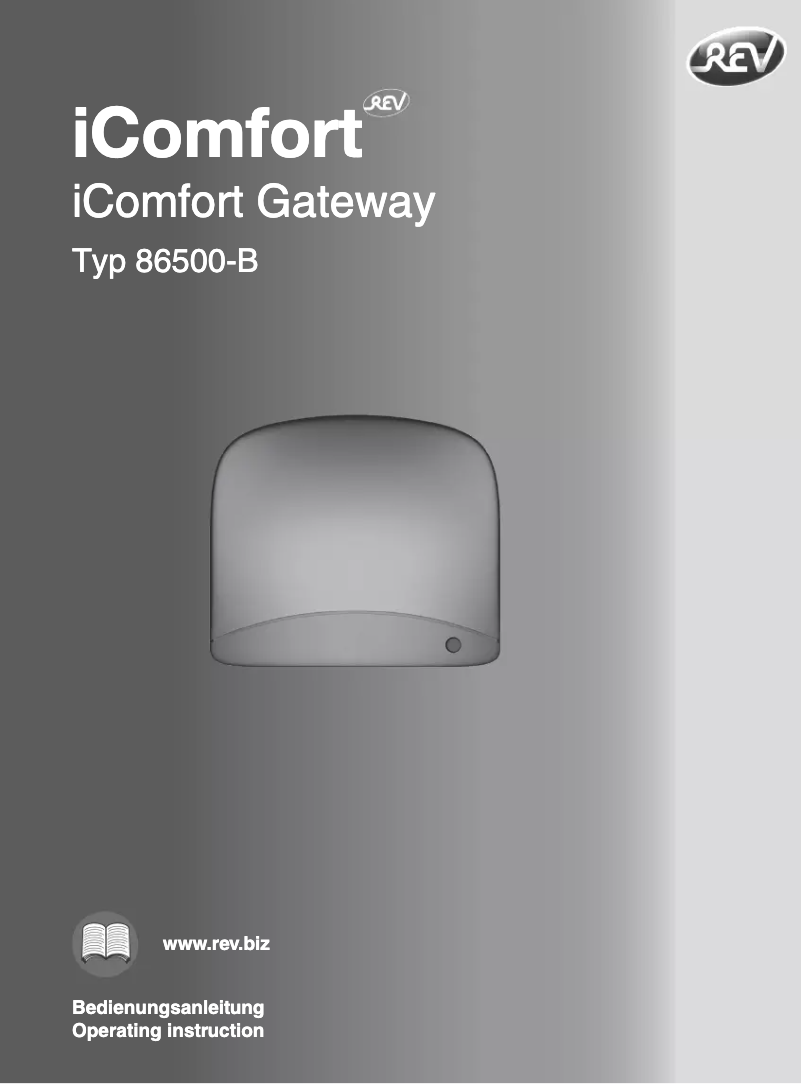 Page n°1 - Manuel utilisateur REV iComfort Gateway 86500-B