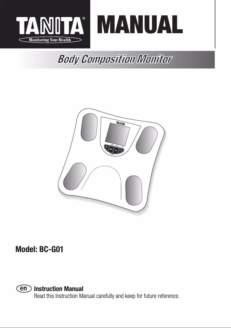 Page 1 de la notice Manuel utilisateur Tanita BC-G01
