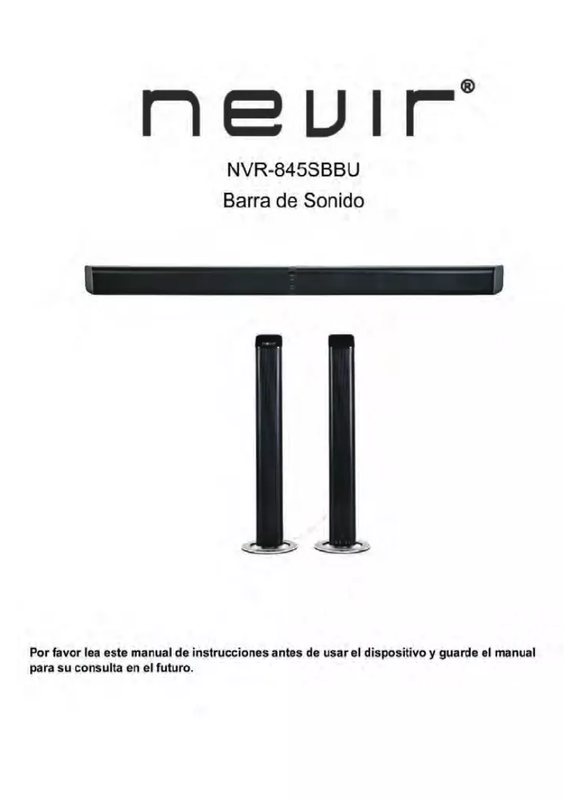 Page n°1 - Manuel utilisateur Nevir NVR-845 SBBU