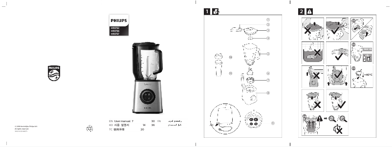 Page n°1 - Manuel utilisateur Philips Avance Collection HR3757
