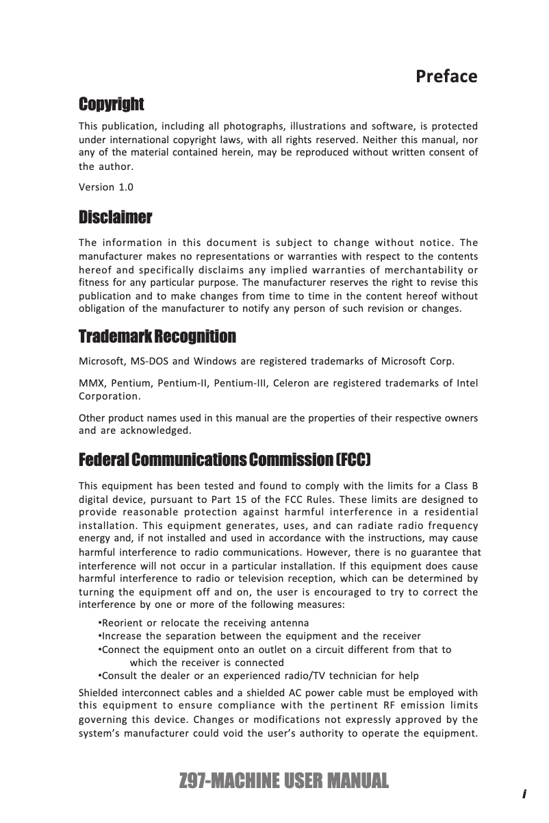 Page 1 de la notice Manuel utilisateur ECS Z97-MACHINE