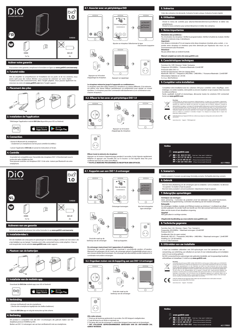 Imagen de la primera página del manual del dispositivo 54500