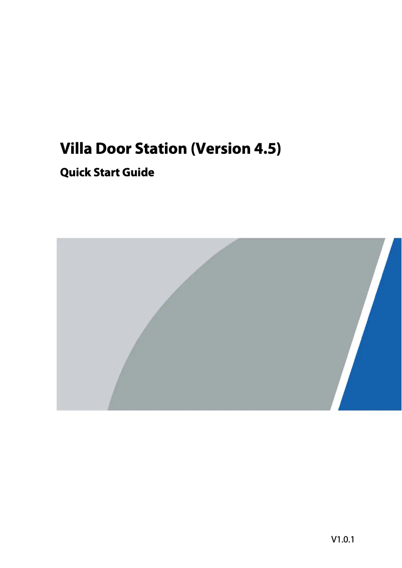 Page 1 de la notice Guide de démarrage rapide Dahua Technology VTO3221E-P