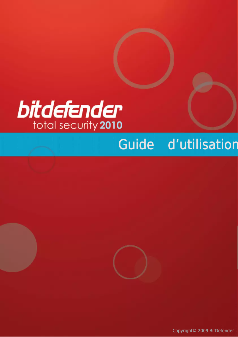 Page 1 de la notice Manuel utilisateur Bitdefender Total Security 2010