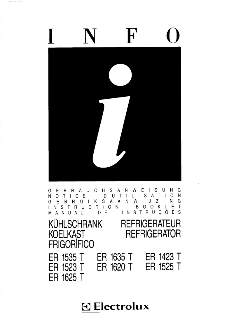 Image de la première page du manuel de l'appareil ER 1523 T