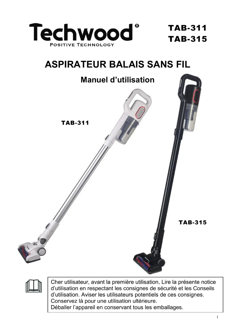 Image de la première page du manuel de l'appareil TAB-6625