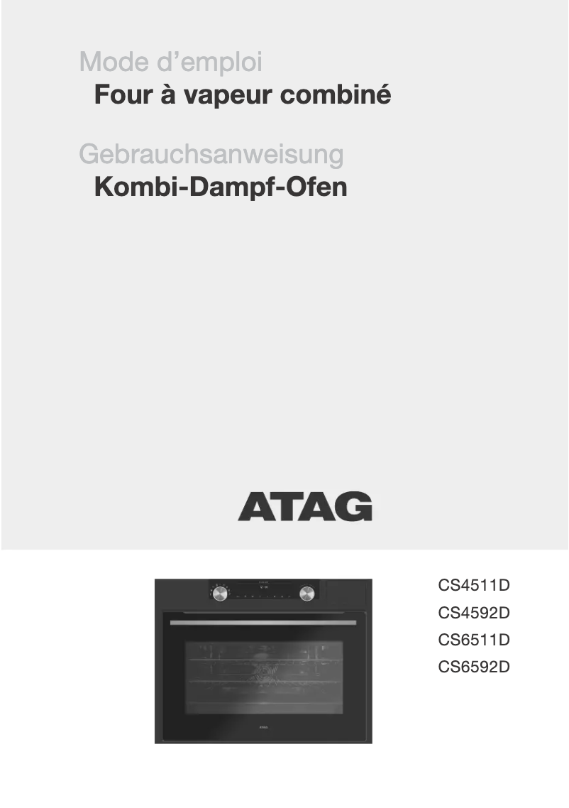 Page n°1 - Manuel utilisateur Atag CS6592D