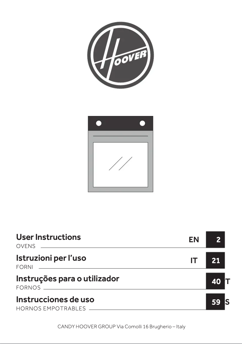 Page 1 of the manual User Manual Hoover HOC5S587INWIFI