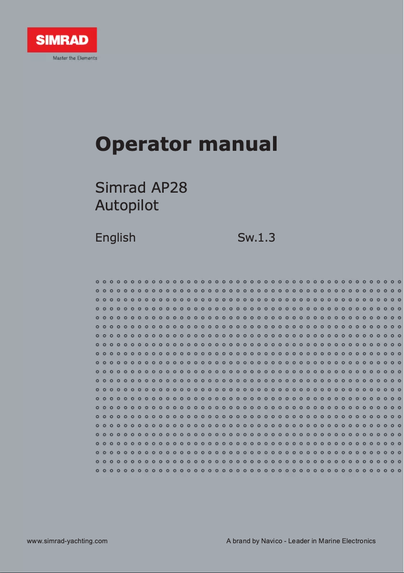Page 1 de la notice Manuel utilisateur Simrad AP28 Autopilot
