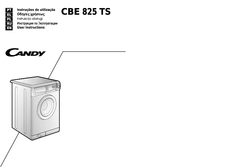 Page 1 de la notice Manuel utilisateur Candy LBCBE 825TS5