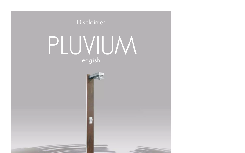 Image de la première page du manuel de l'appareil Pluvium