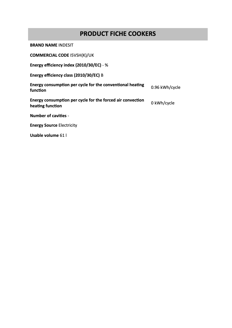Image de la première page du manuel de l'appareil I5VSH(K)/UK