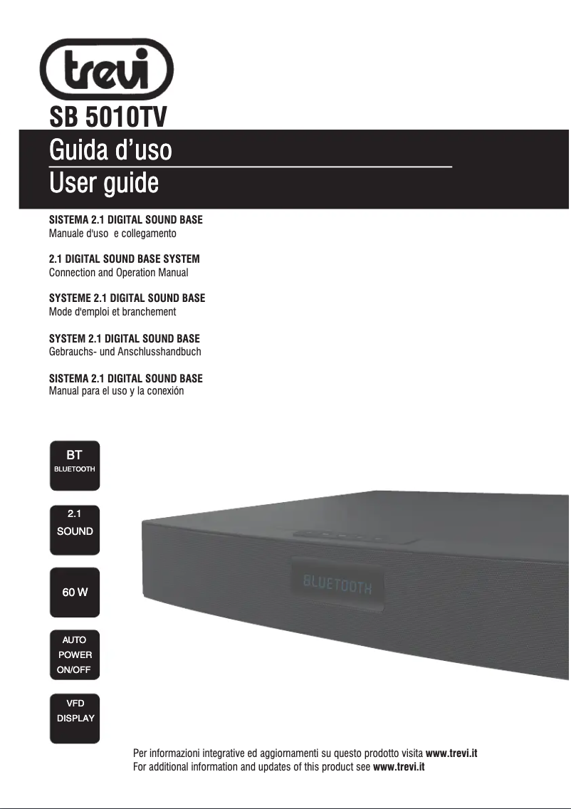 Page n°1 - Manuel utilisateur Trevi SB 5010 TV