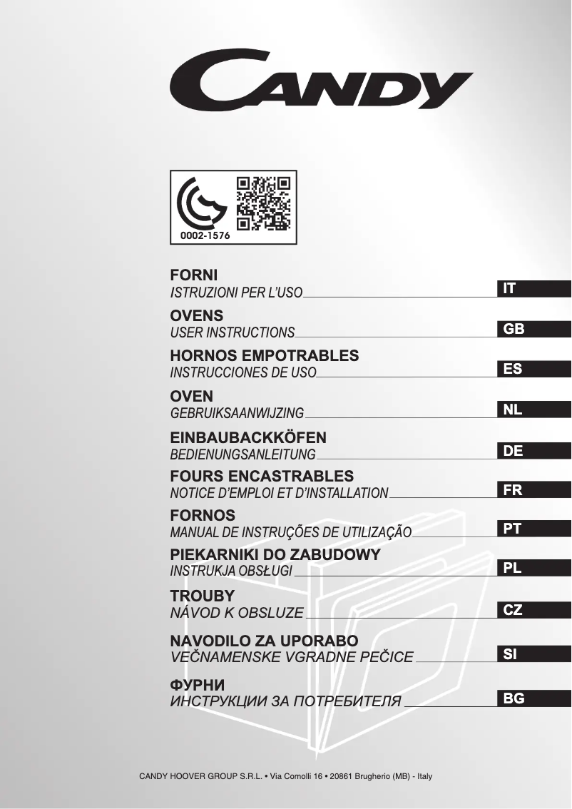 Page n°1 - Manuel utilisateur Candy FCS 605 X