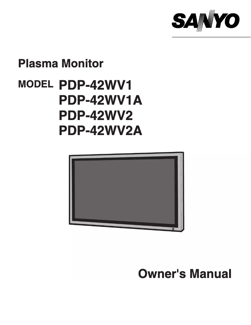 Página 1 del manual Manual de usuario Sanyo PDP-42WV2A