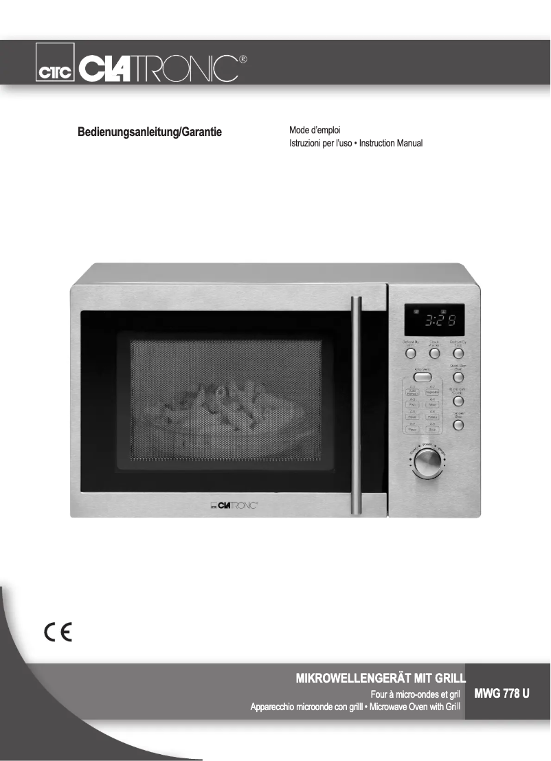 Page n°1 - Manuel utilisateur Clatronic MWG 790