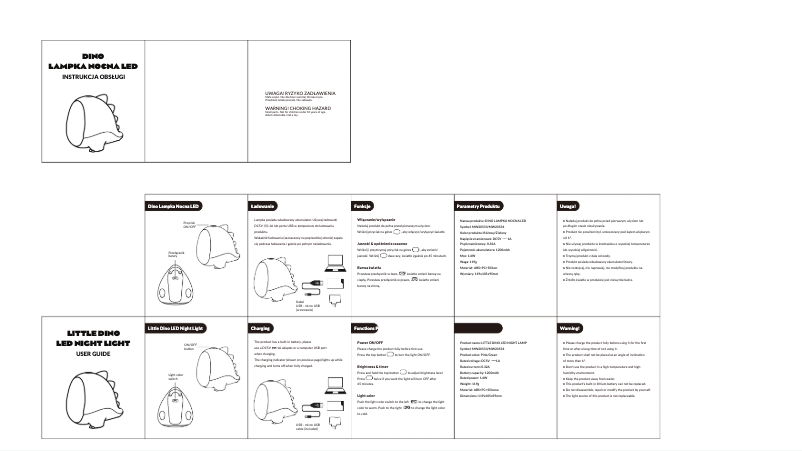 Image de la première page du manuel de l'appareil Dino