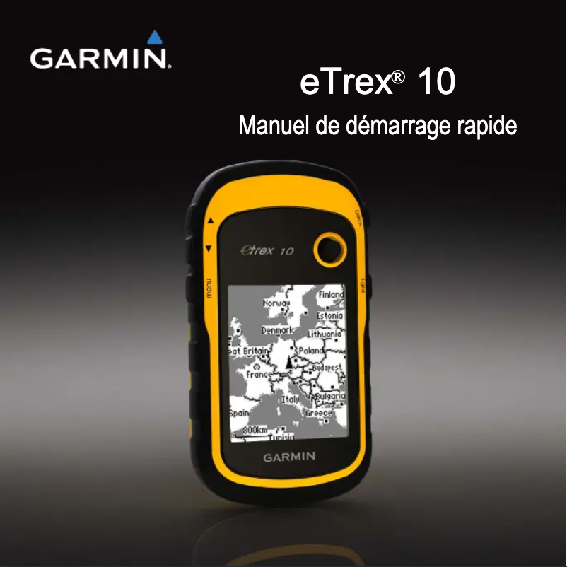 Page n°1 - Manuel utilisateur Garmin eTrex 10